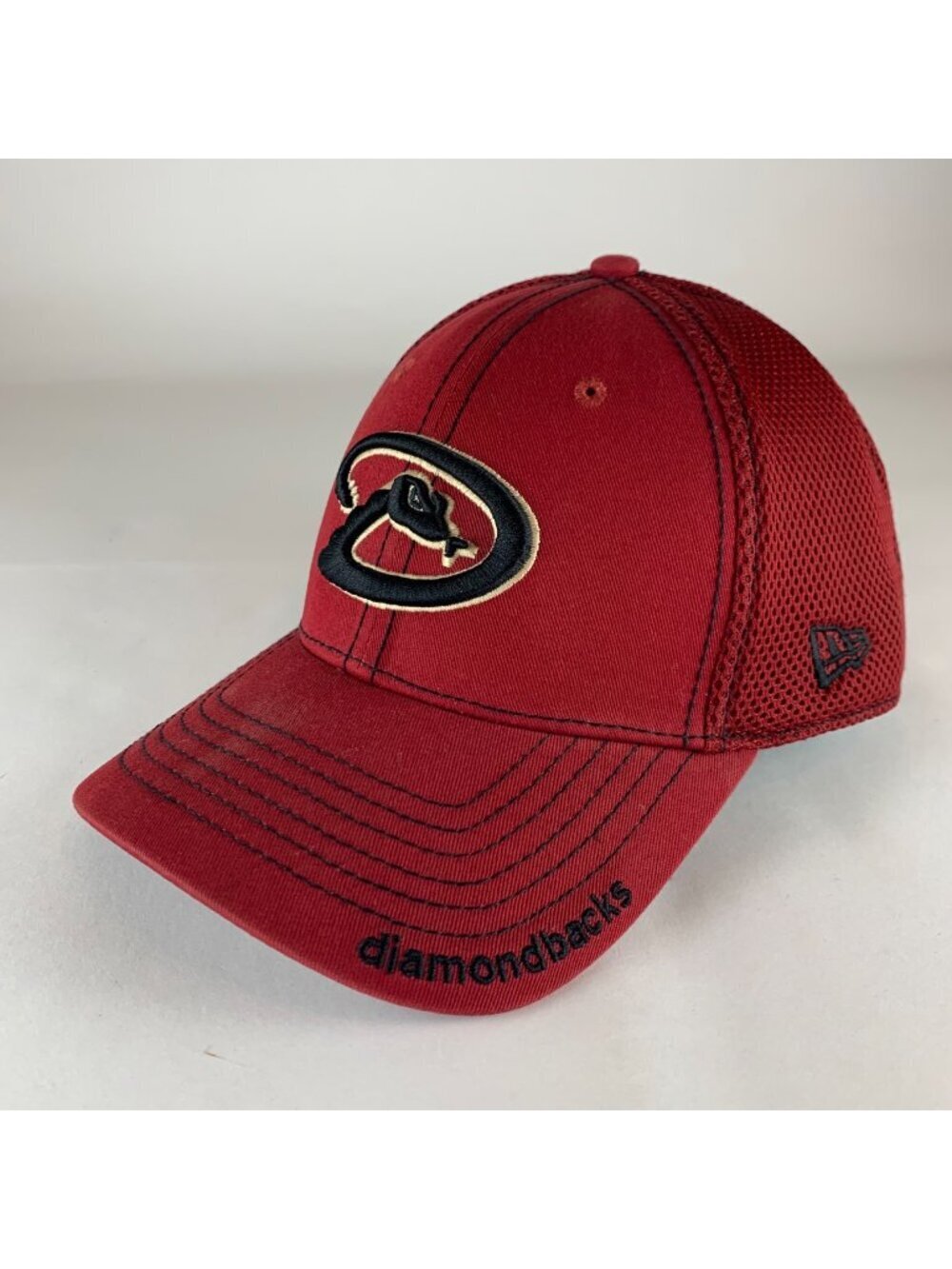 Arizona Diamondbacks MLB Red New Era 39Thirty Stretch Fitted Hat Mens M/L